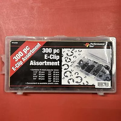 Performance Tool E-clip Assortment 300 Pc W5208 • $14.99