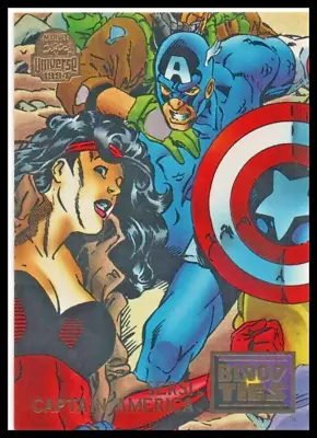 1994 Fleer Marvel Universe Blood Ties  #34 - Sersi & Captain America • $3.59