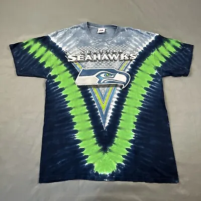 Vintage Seattle Seahawks Tie Dye T-shirt Mens XL VTG NFL Unisex • $24.99