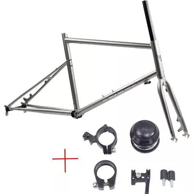 Chrome Bicycle Frame Carbon Fiber Fork Rear Fender Disc Brake Internal Routing  • $741.19