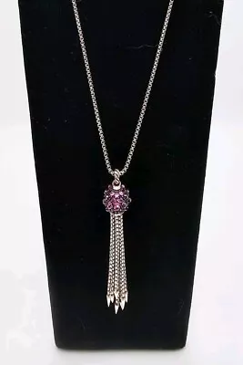 Great Price! David Yurman St. Silver Cable Osetra Berries Amethyst Necklace  • $800