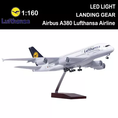 1/160 Resin Lufthansa Airplane A380 Aircraft Model LED Voice Light Collection • $88.89