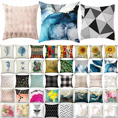 Geometric Print Pillow Cases Sofa Square Cushion Covers Throw Waist Home Decor • $11.55