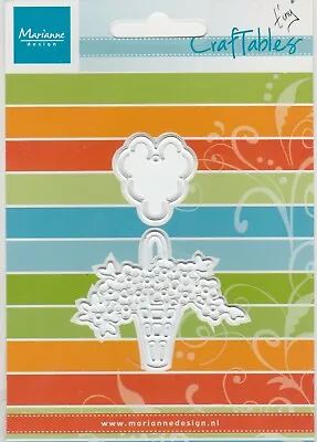 Marianne Craftables Flower Basket/Tag/Die CR1209-Cutting Die • £1.99