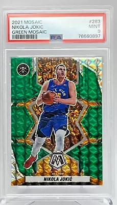 2021 PANINI MOSAIC BASKETBALL CARD #283  Nikola Jokić  GREEN MOSAIC PRIZM • $53.99