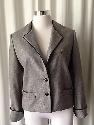 Vintage 70's Pierre Cardin Short Women Gray Jacket Size 14 • $199