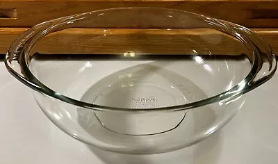 Vintage PYREX Original Clear #024 Glass 2Qt Round Casserole Dish No Lid USA • $18
