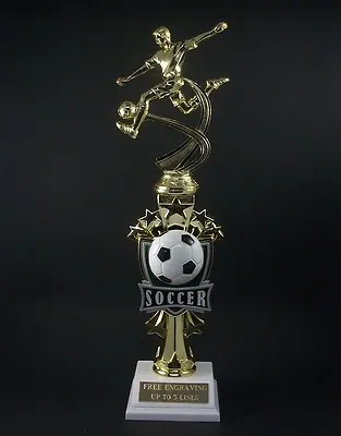 $11.99 • Buy 14  Soccer Trophy  Award. Male Or Female Topper. Free Engraving.