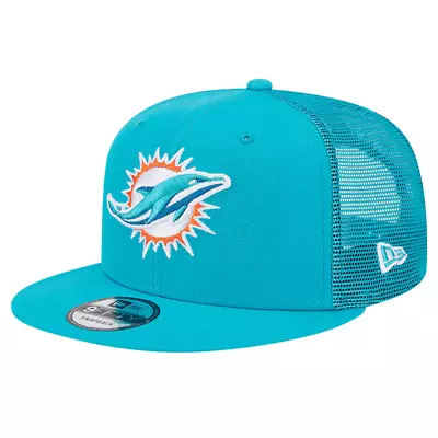 Miami Dolphins New Era Main Trucker 9FIFTY Snapback Hat Cap Men's 2024 NFL New • $84.99