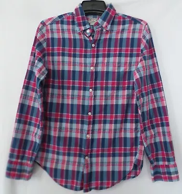 J. Crew Woven Shirt Mens Size S Checkered Casual Long Sleeve Button-down Cotton • $0.99