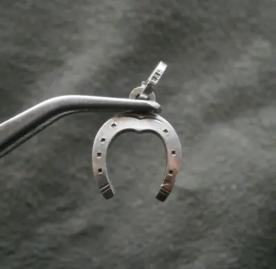 Lucky Horseshoe Vintage 835 Silver Bracelet Charm Pendant • $7.50