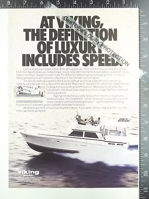 1988 ADVERTISING For Viking 44' Boat Motor Yacht • $12.50