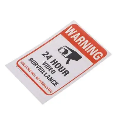 Surveillance Security Camera Video Sticker Warning Stickers Low Sign R8K5 2024 • $0.99