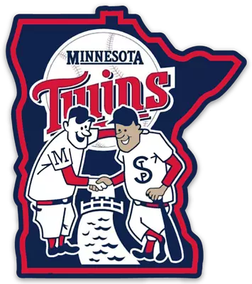 Minnesota Twins Twin Handshake In State Of Minnesota MLB Baseball Die-Cut MAGNET • $5.49