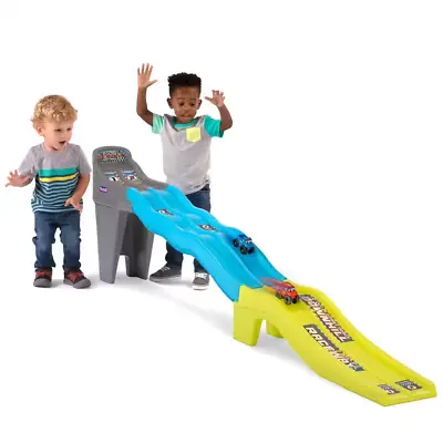 Large Down Hill Race Way Track Toy Portable Kids Play Fast Speed Racing Two Lane • $111.36