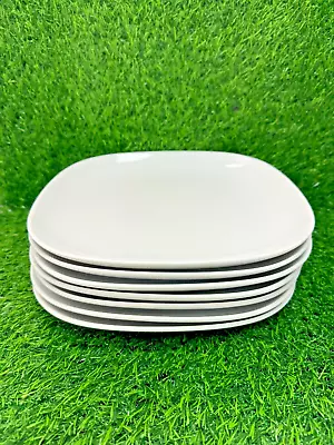 Ikea 365+ White 9.5  Susan Pryke Square Dinner Plates Set Of 7 13781 +INSURED+ • $75