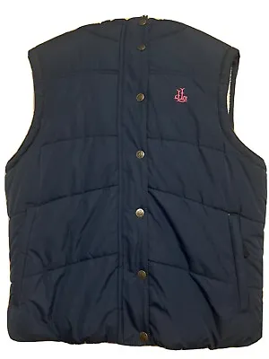Lazy Jack Yachtwear-Padded &Fleece Lined Gilet-Ladies Size Large-Navy Blue-Used • £38
