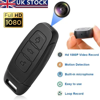 1080P Hidden Mini Camera Car Key Fob DVR Motion Detection Cam Video Recorder UK • £26.96