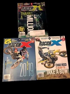 Racer X Magazine Motorcross MX Chad Reed Eli Tomac (2019) LOT OF 3 • $25
