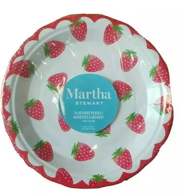 Martha Stewart 16 Desserts Paper Plates/Luncheon Dishes 7  Scalloped Edge  NEW • $11.95