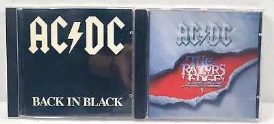 AC DC CD Lot Back In Black & The Razors Edge Metal Rock Music Albums • $14.77