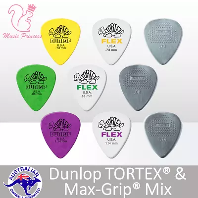$9.59 • Buy 🔥🎸 Genuine Jim Dunlop TORTEX FLEX MAX-GRIP Mix 🎼Guitar Picks Pick Plectrum🐿️