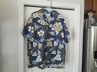 Vintage RJC Hawaiian Shirt Mens XL Made In Hawaii 100% Cotton EUC Floral Tribal • $12.99