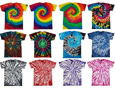 £17.99 • Buy Tie Dye T Shirt Top Tee Tye Die Music Festival Hipster Indie Retro Unisex Tshirt