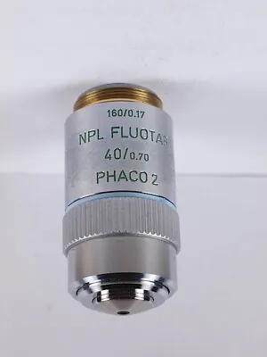 $399.99 • Buy Leitz NPL Fluotar 40x PHACO 2 160 TL Phase Microscope Objective