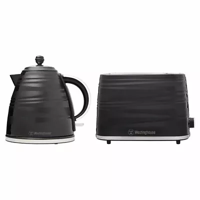 NEW Westinghouse WHKTPK07K Black Kettle And 2 Slice Toaster Pack • $103