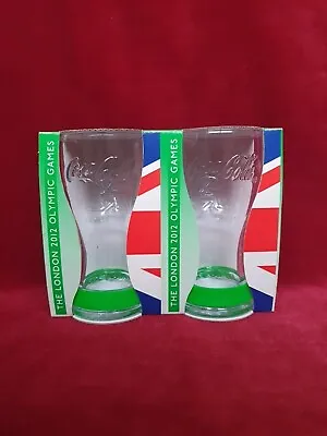 London 2012 Olympic Games Duo McDonalds Coca Cola Glass & Green Wrist Band • $10.58