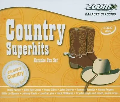 Zoom Karaoke CD+G Country Superhits - Triple Karaoke Pack (ZSH003) • £8.45