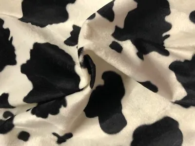 Velboa Cow Print Fabric - 58  Wide- Sold By The Yard • $12.99