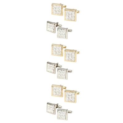 £15.57 • Buy  6 Pairs Cufflink Men Fashion Jewelry Women CopperCufflinks Wedding