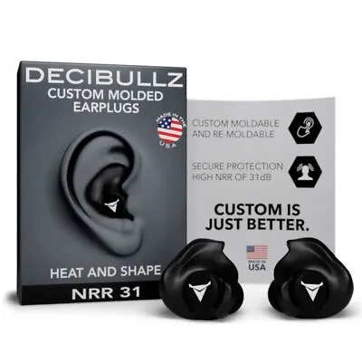 Decibullz Custom Molded Earplugs 31db Highest NRR Comfortable Hearing • $17.39