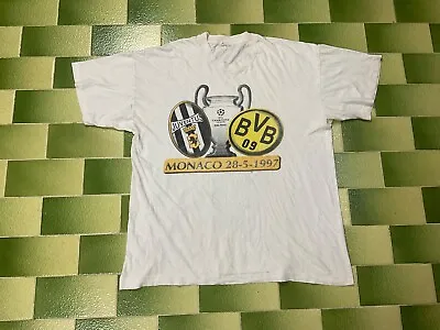 Vintage 1997 UEFA Champions League Final Borussia Dortmund Vs Juventus T-Shirt • $118.70