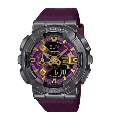 Casio G-Shock Analog Digital Black Dial Purple Strap Round Men's Watch GM110CL6A • $29.99
