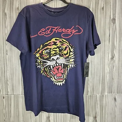 Ed Hardy Tiger T-Shirt - Navy - Men's Size M - NWT $65.00 ORIGINAL • $29.98