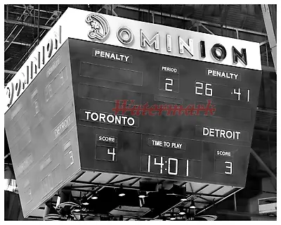 NHL Toronto  Maple Leaf Gardens Game Clock Scoreboard 8 X 10 Photo  Picture • $5.99