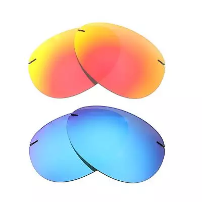 Walleva Fire Red + Ice Blue Polarized Lenses For Maui Jim Sugar Beach Sunglasses • $34.99
