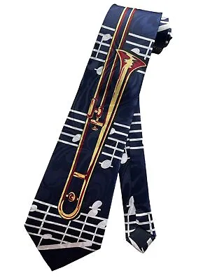 $19.99 • Buy Steven Harris Trombone Music Brass Instrument Trombonist White Music Notes Staff