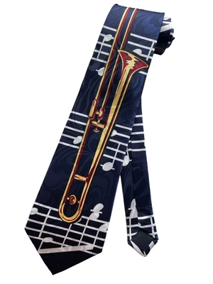 $19.99 • Buy Steven Harris Trombone Music Brass Instrument Trombonist White Music Notes Staff