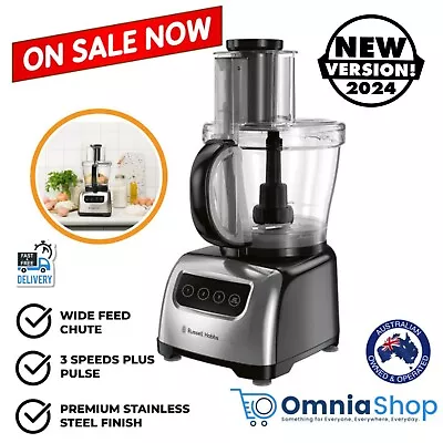 Russell Hobbs Food Processor RHFPT2 Stainless Steel Food Processor Mixer • $107.97