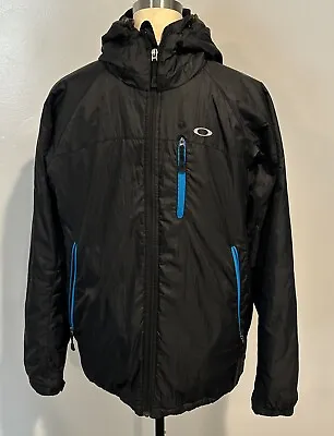 Oakley Factory Pilot Reg Fit Black Full Zip Hoodie Insulated Jacket Men Size L • $39.99