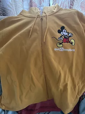 Disney Unisex Hoodie Mickey Mouse Sweatshirt Zip Up Long Sleeve 2X • $10