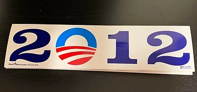 Vintage Barack Obama For President 2012 Bumper Sticker Decal Democrat Biden • $4.99