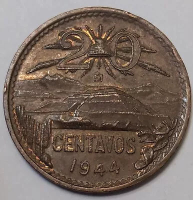 Mexico 1944 20 Centavos Mint State BN • $5