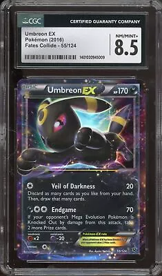 Pokemon Umbreon EX Fates Collide Ultra Rare #55 CGC 8.5 • $0.99