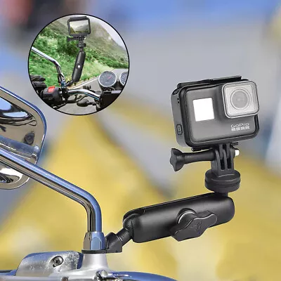 Motorcycle Bike Camera Holder Rearview Mirror Mount Bracket For GoPro Camera • $14.95