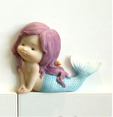 Mermaid Angel Switch Sticker Resin Wall Socket Statue Bedroom Home Decor • $9.37